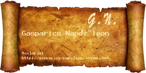 Gasparics Napóleon névjegykártya